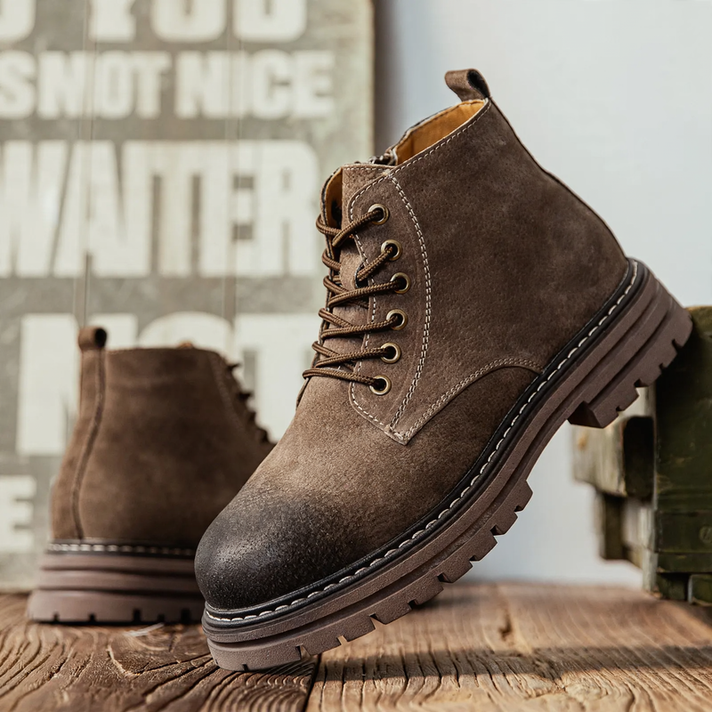 Herren-Stiefel mit Reißverschluss, Schweinsleder, gefüttert