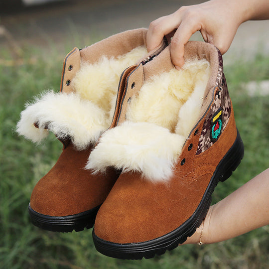Winter-Stiefel aus Rindsleder mit Wollfutter und Stahlkappe