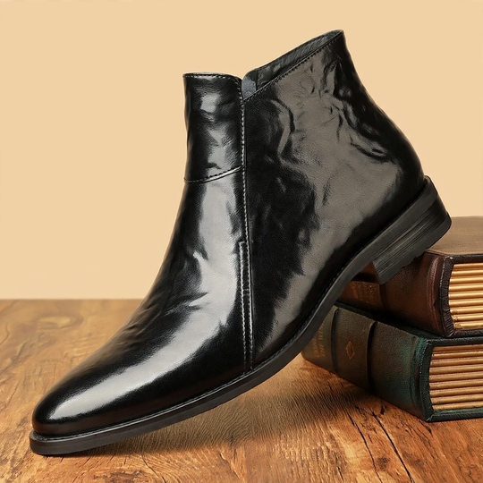 Herren-Chelsea-Stiefel aus Leder, spitz zulaufend