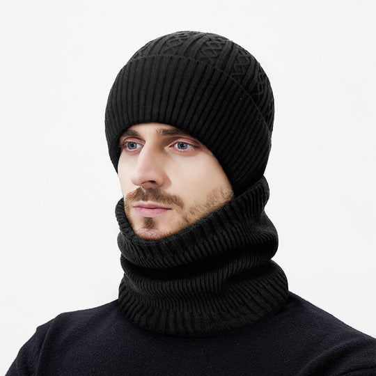 Strickmütze und Halswärmer Set, Einheitsgröße