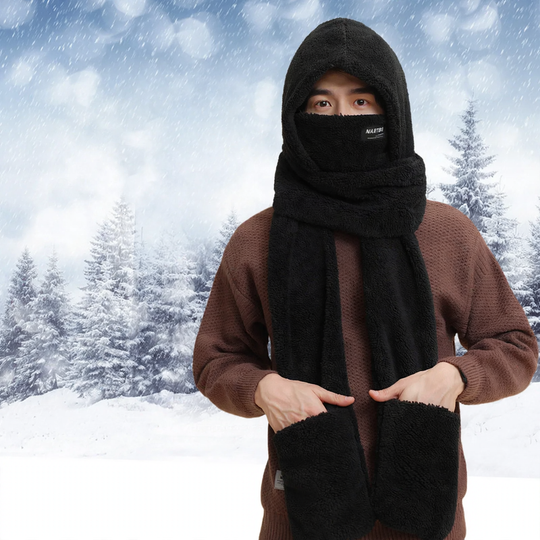 Winter-Set für Herren: Mütze, Schal und Handschuhe