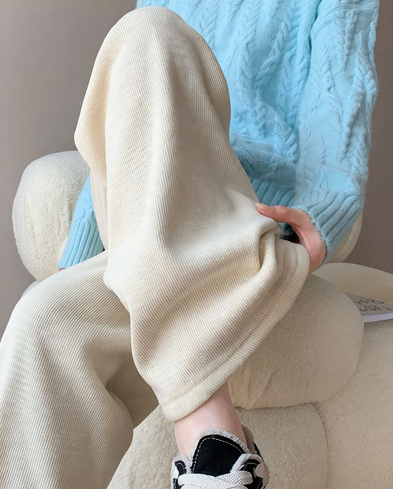Damen-Cordhose mit hohem Bund, gefüttert