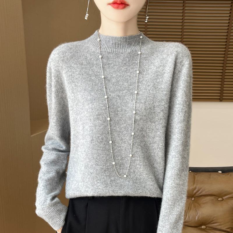 Damen-Wollpullover, nahtlos, 100% Wolle
