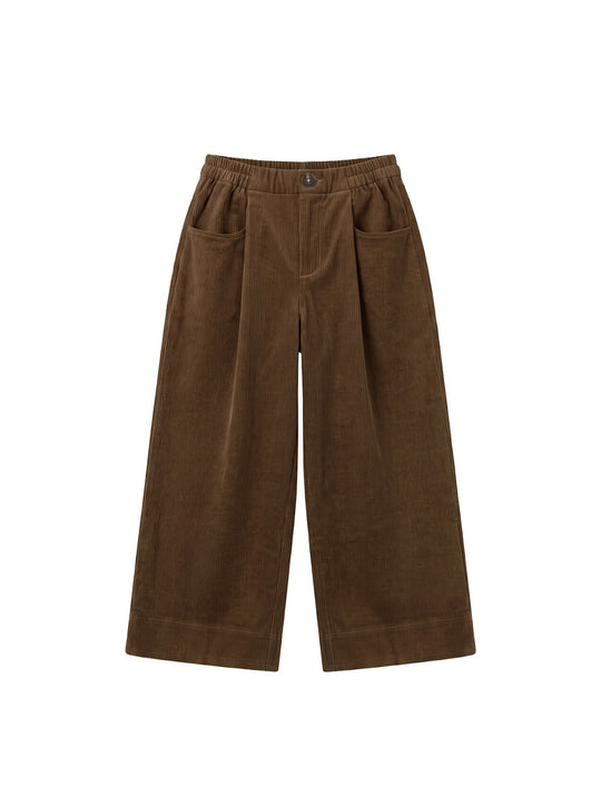 Klassische Cord-Culotte mit Gummibund
