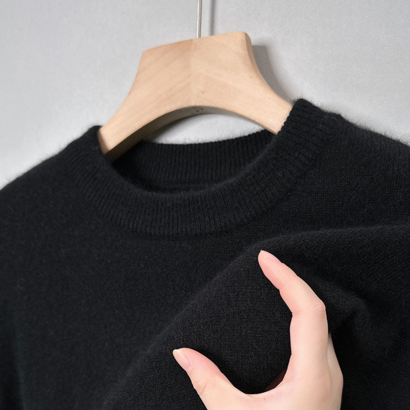 Herren-Pullover mit Stehkragen, aus Wolle