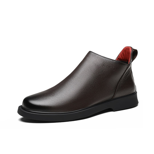 Herren-Chelsea-Stiefel aus Narbenleder