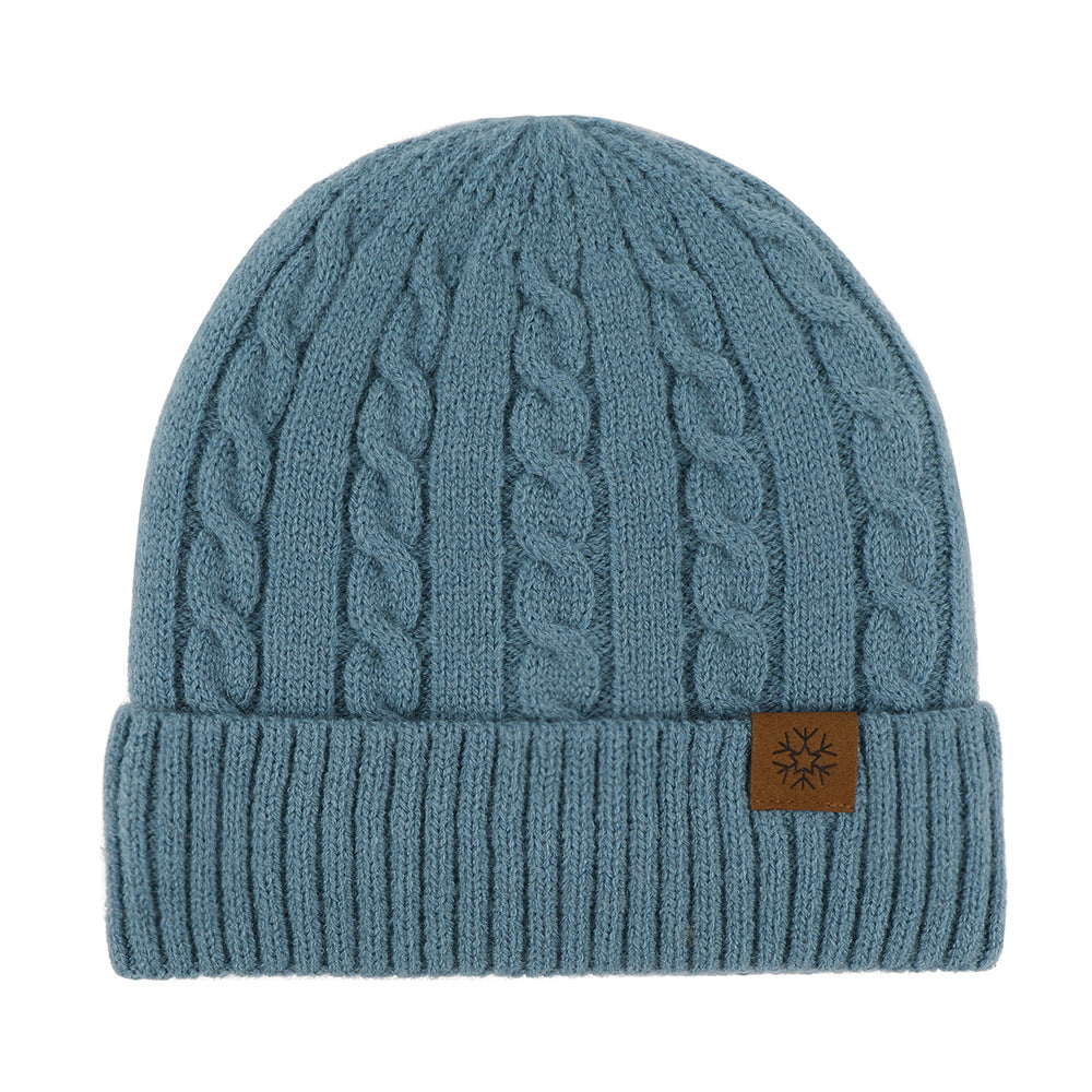 Gefütterte Strickmütze mit Umschlag, Winter