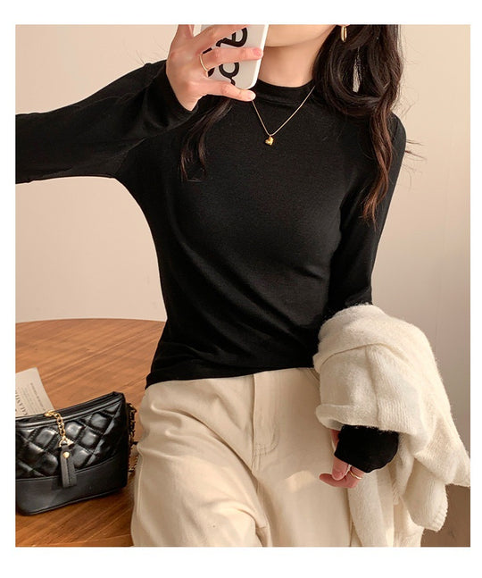 Damen-Strickshirt mit Stehkragen