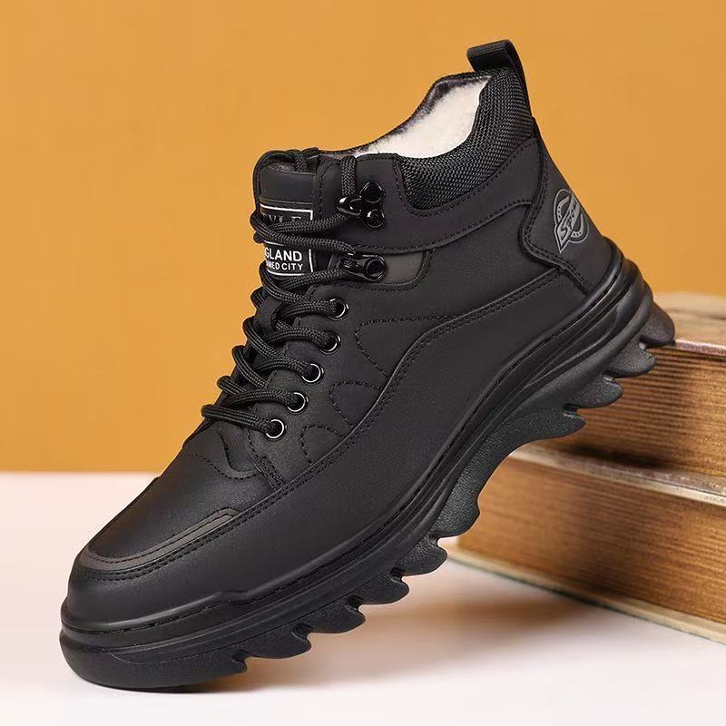 Gefütterte Herren-Winterstiefel, rutschfest, warm