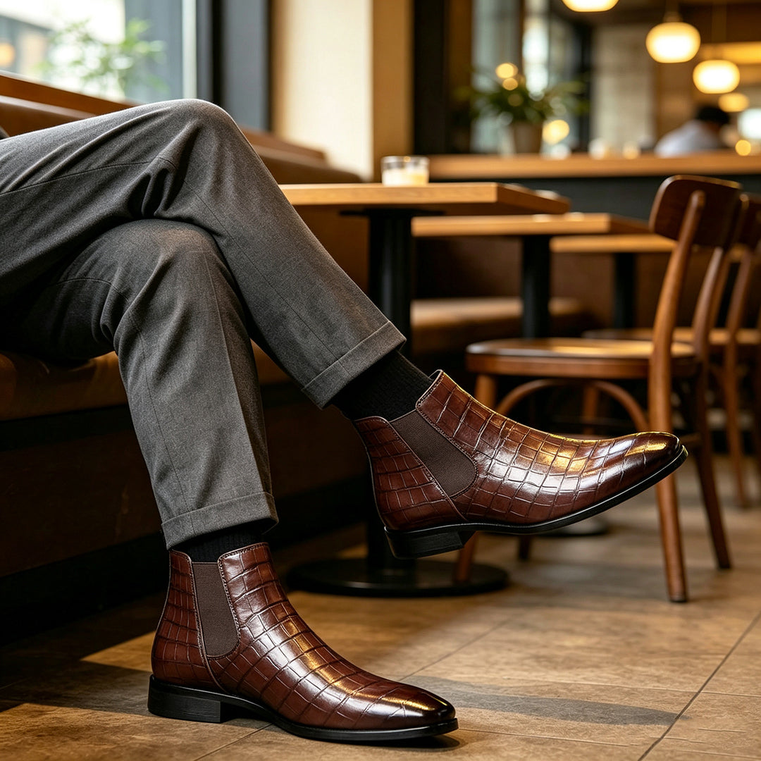 Modische Herren-Chelsea-Boots im Vintage-Stil