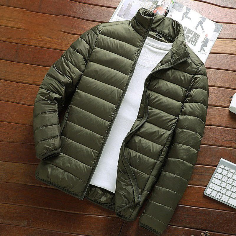 Leichte Herren-Steppjacke mit Stehkragen