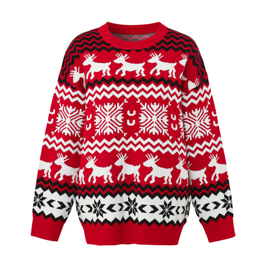 Weihnachtspullover mit Jacquard-Muster, Unisex