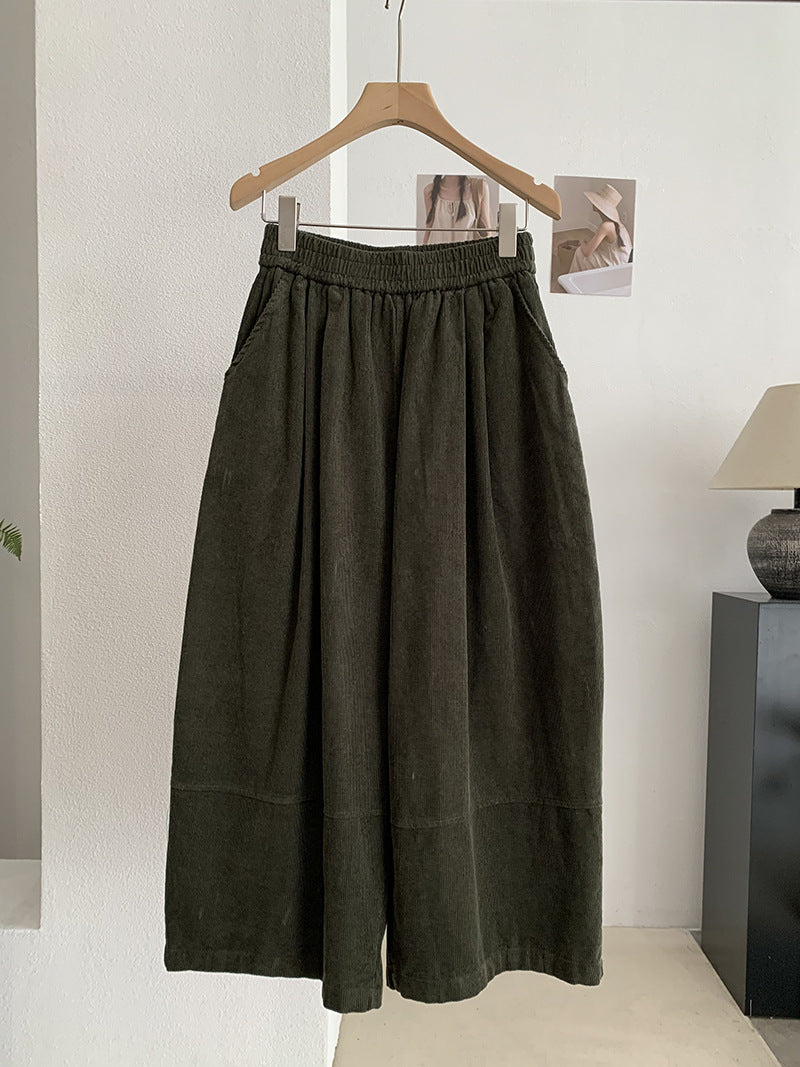 Vintage Kord-Ballonhose mit hohem Bund