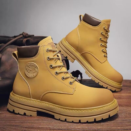 Herren-Stiefel, wasserabweisend, rutschfest, mittelhoher Schaft
