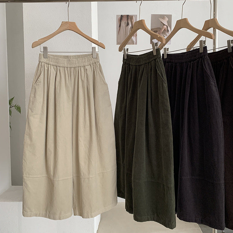 Vintage Kord-Ballonhose mit hohem Bund