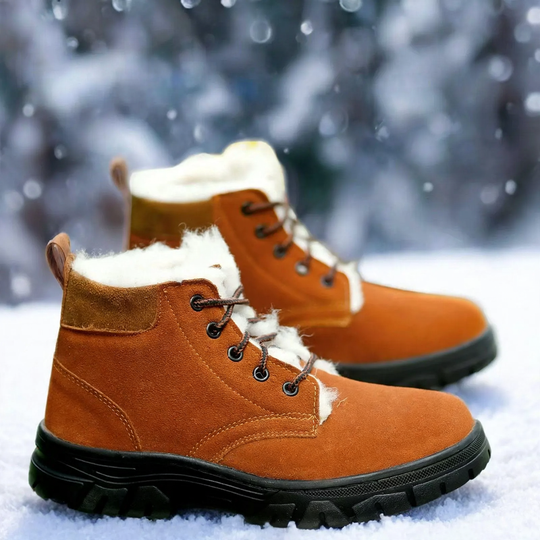 Herren-Winterstiefel aus Rindsleder mit Wollfutter