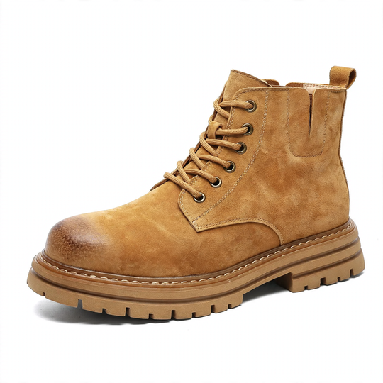 Herren-Chelsea-Boots, mittelhoher Schaft, Schweinsleder