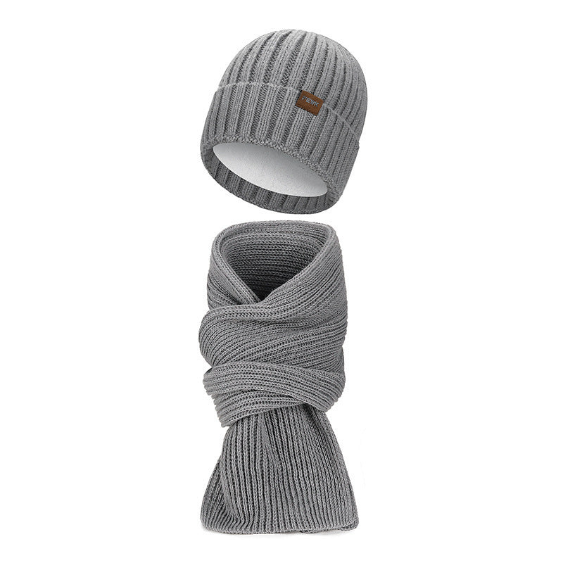 Winter-Set: Strickmütze und Schal, gefüttert, wärmend