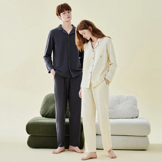 Damen-Pyjama-Set aus angerauter Baumwolle