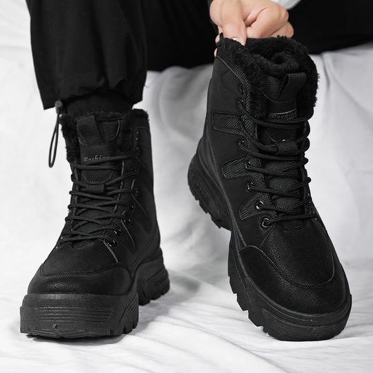 Herren-Winterstiefel, gefüttert, wasserdicht, rutschfest