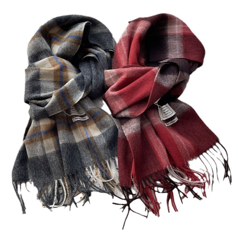 Klassischer Wollschal, 100% Wolle, 180x30 cm