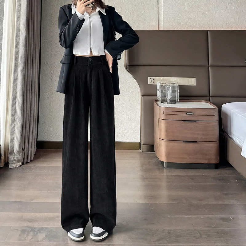 Damen-Cordhose im Business-Stil, gefüttert