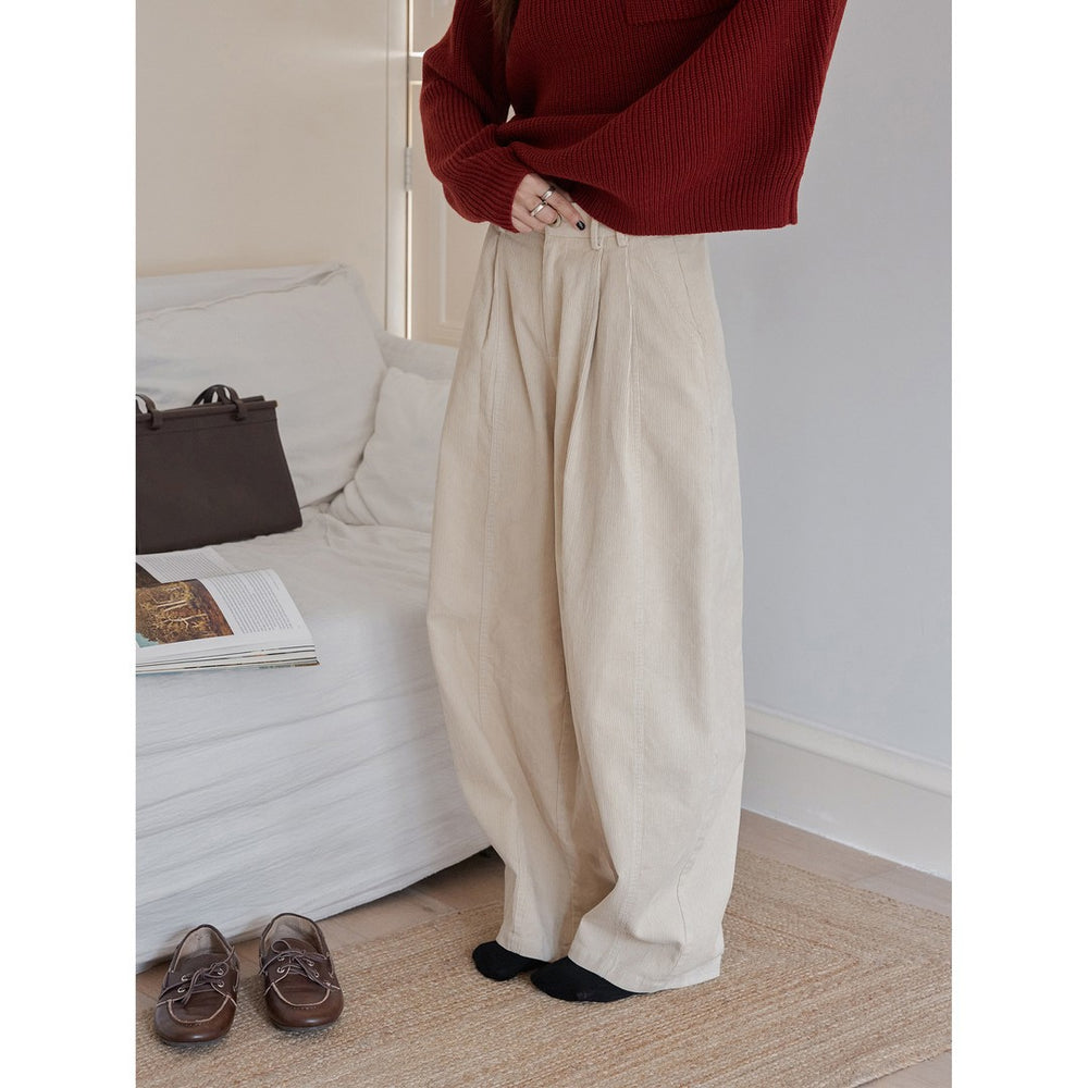 Damen-Cordhose, Vintage-Stil, Karottenschnitt