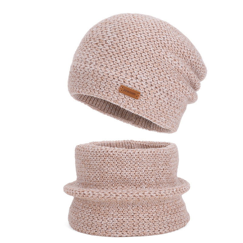 Damen Strickmütze und Schal Set, gefüttert, Winter