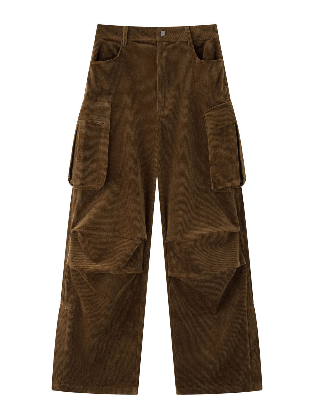 Damen-Cordhose, weiter Schnitt, Cargo-Taschen
