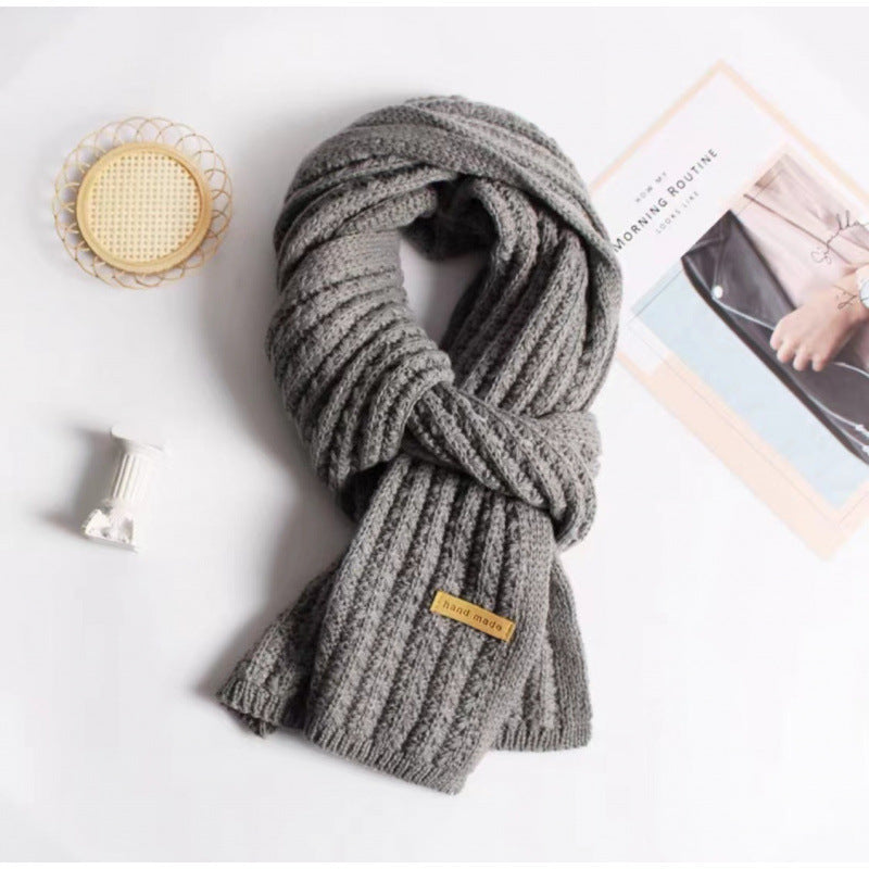 Einfarbiger Strickschal für Damen und Herren