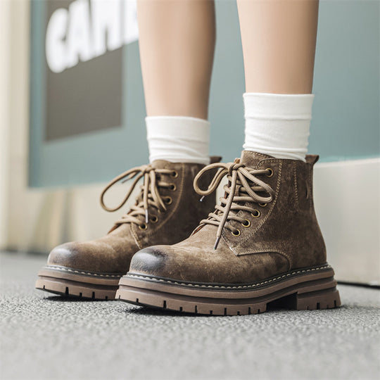 Herren-Chelsea-Boots, mittelhoher Schaft, Schweinsleder
