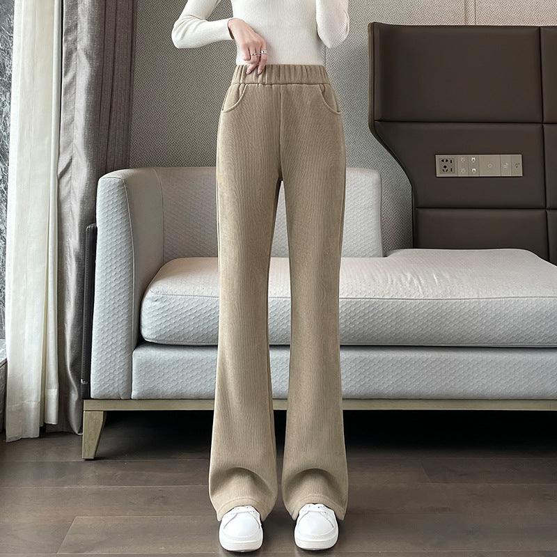 Damen Cordhose mit Schlag, gefüttert, Herbst und Winter