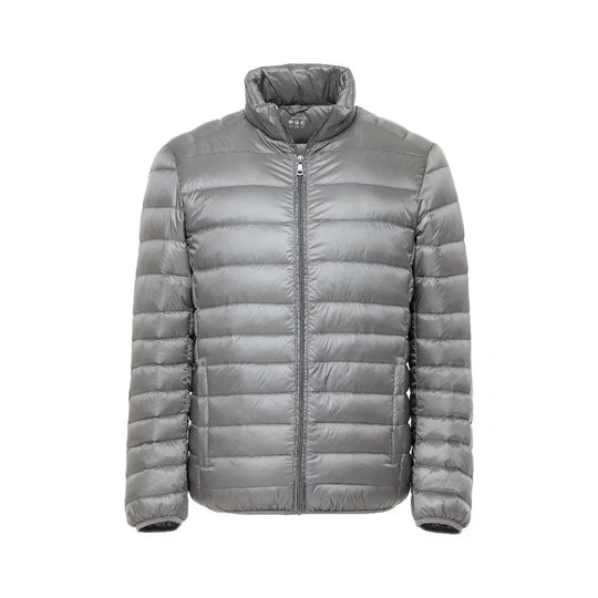 Schlichte Herren-Daunenjacke mit Stehkragen