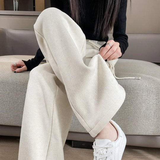 Damen-Freizeithose, Cord, weiter Schnitt