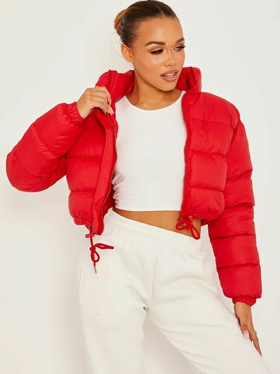 Gefütterte Damen-Steppjacke im Oversize-Look