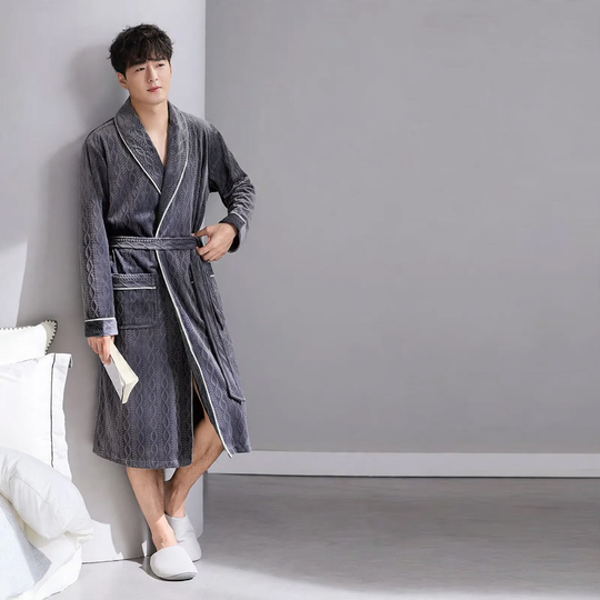 Warmer Herren-Pyjama aus Flanell für den Winter