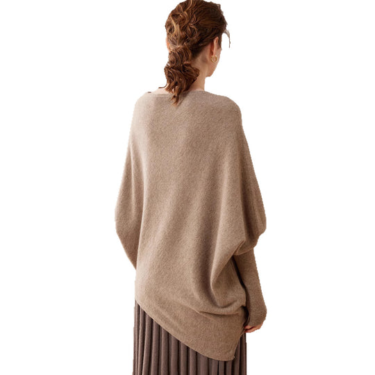 Damen-Kaschmir-Strickpullover, locker und elegant