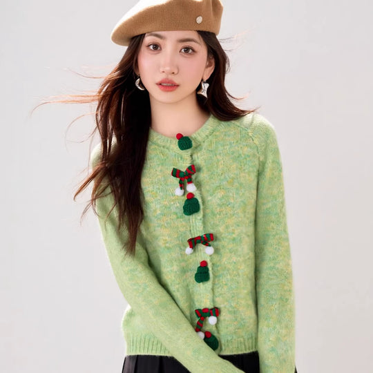 Flauschiger Strickpullover mit 3D-Effekt