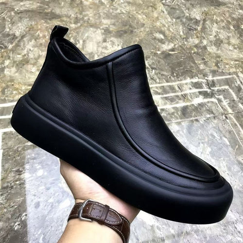 Gefütterte Herren-Chelsea-Stiefel, Leder
