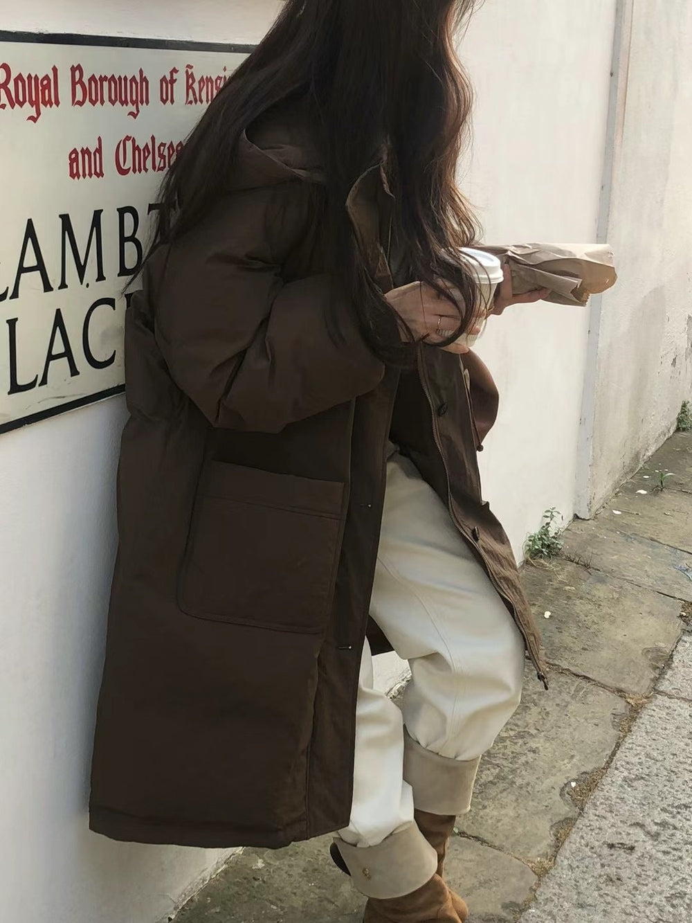 Damen Daunenjacke, Weißenten-Daunenfüllung, Koreanischer Stil