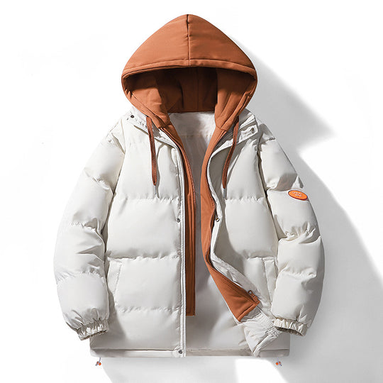 Gefütterte Kapuzenjacke für Herren, im Lagen-Look