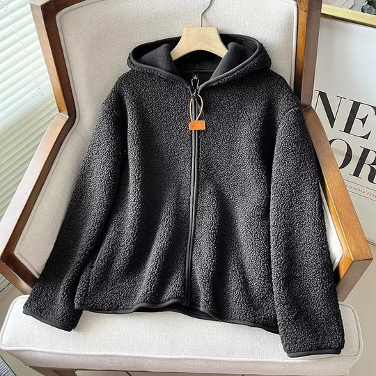 Gefütterte Kapuzenjacke aus Teddyfleece