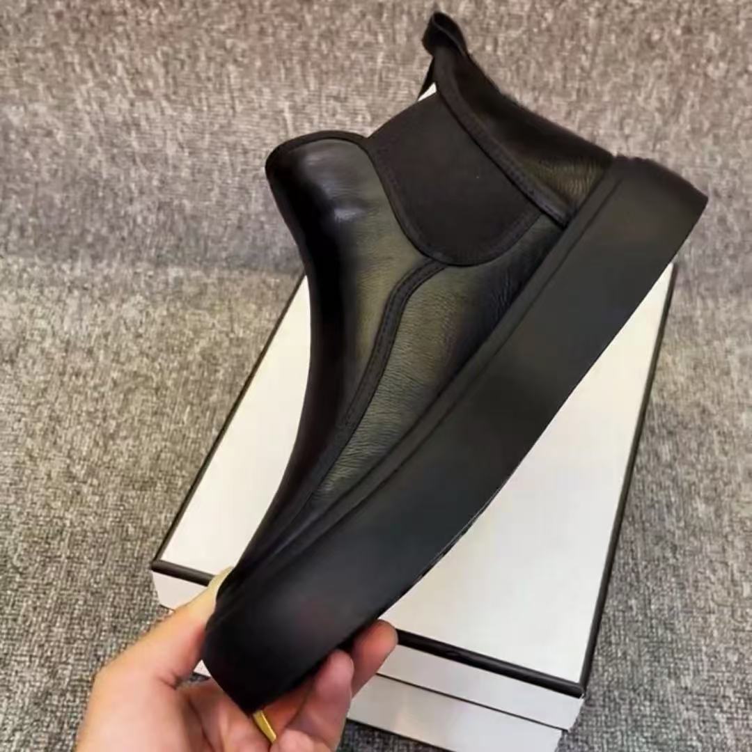 Herren-Chelsea-Stiefel aus Echtleder mit Warmfutter