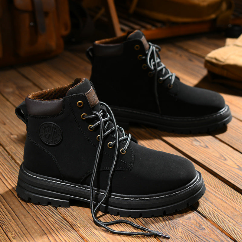 Herren-Arbeitsstiefel, wasserabweisend, mit Plateausohle