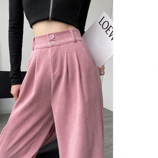 Damen-Cordhose, weit geschnitten, gefüttert