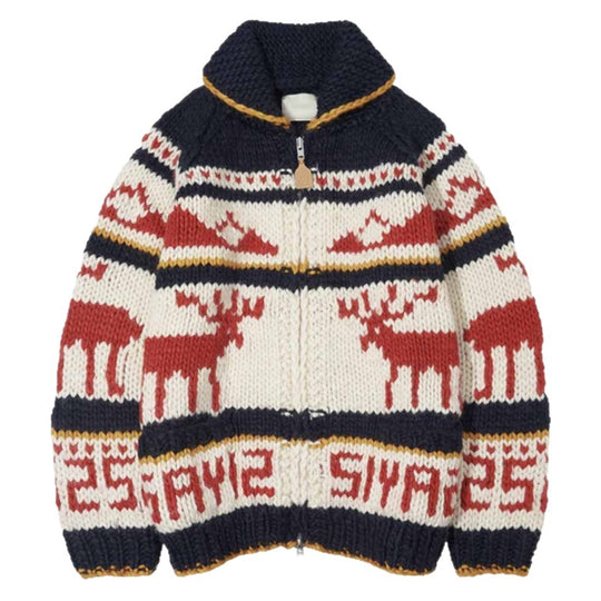 Damen Strickjacke im koreanischen Stil mit Rentier-Motiv