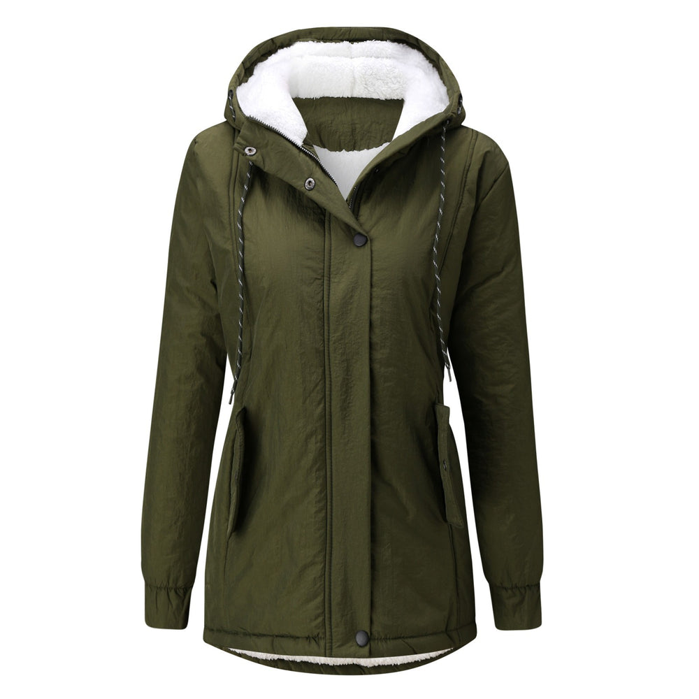 Damen-Parka mit Kapuze und Lammfell-Futter