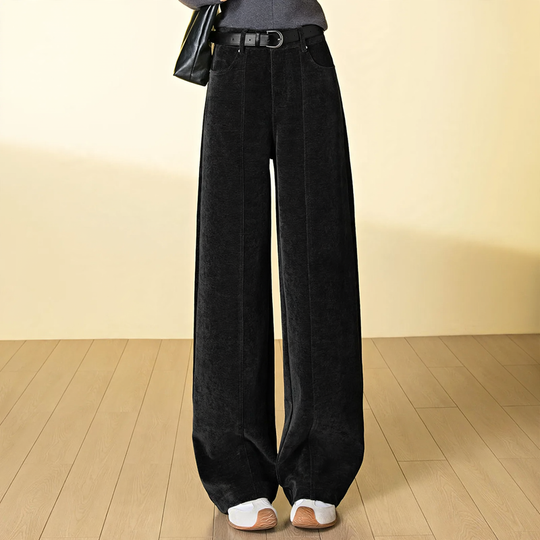 A-Linien Cordhose, hoch geschnitten, gefüttert, Winter