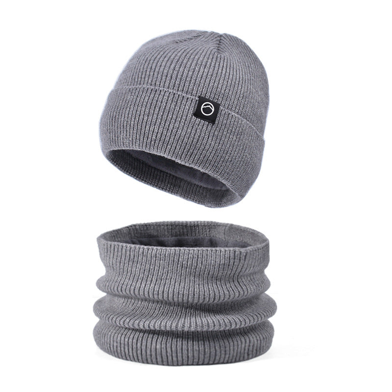 Strickmützen- und Schal-Set für Herren, wärmend