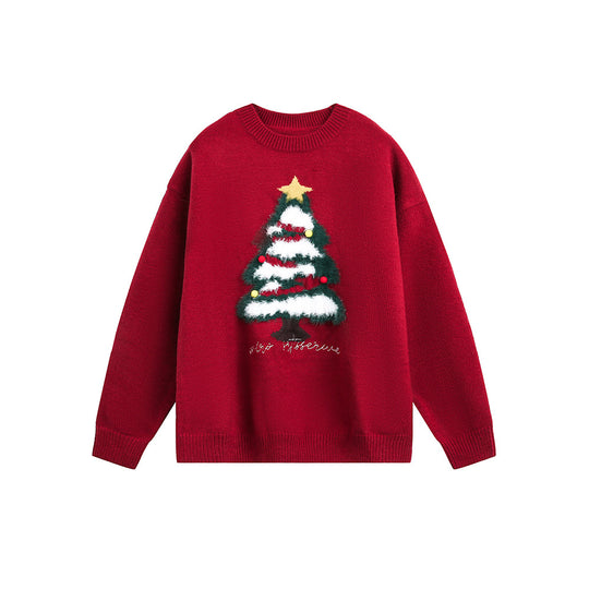 Weihnachtspullover mit Rundhalsausschnitt, Unisex